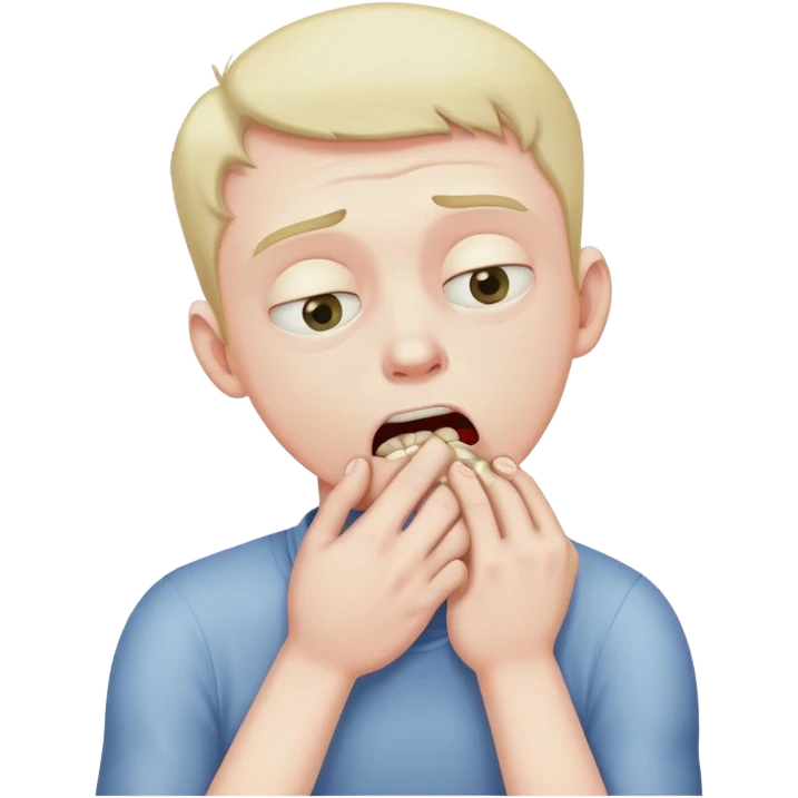 Man choking himself emoji