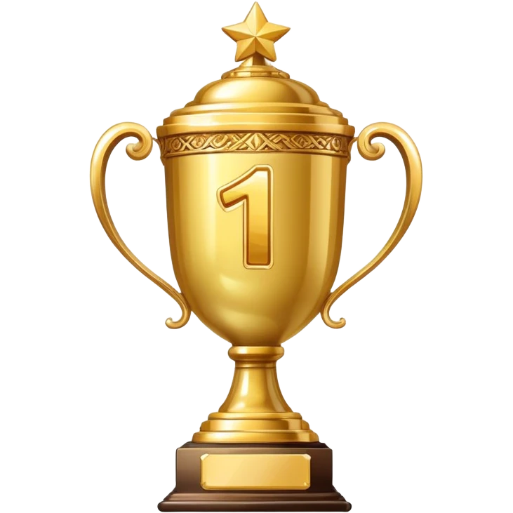 a trophy that says number one doda emoji