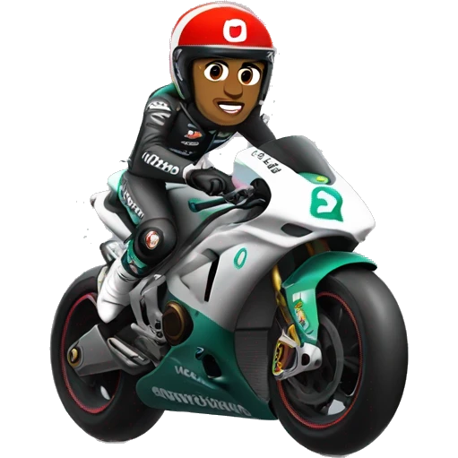 Lewis hamilton on a bike emoji