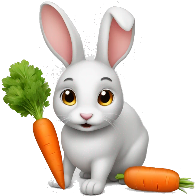 Rabbit with carrot emoji