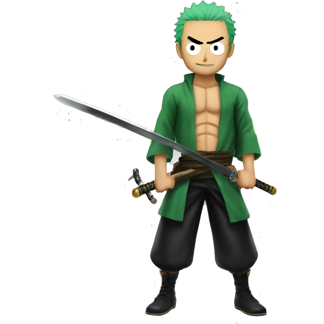 adult one zoro of one piece with sword emoji