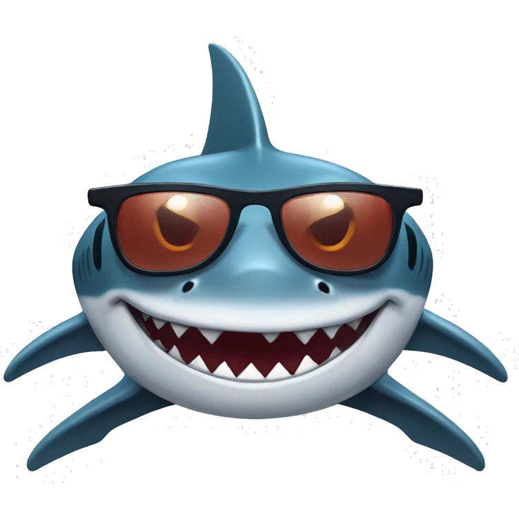 Shark with glasses emoji