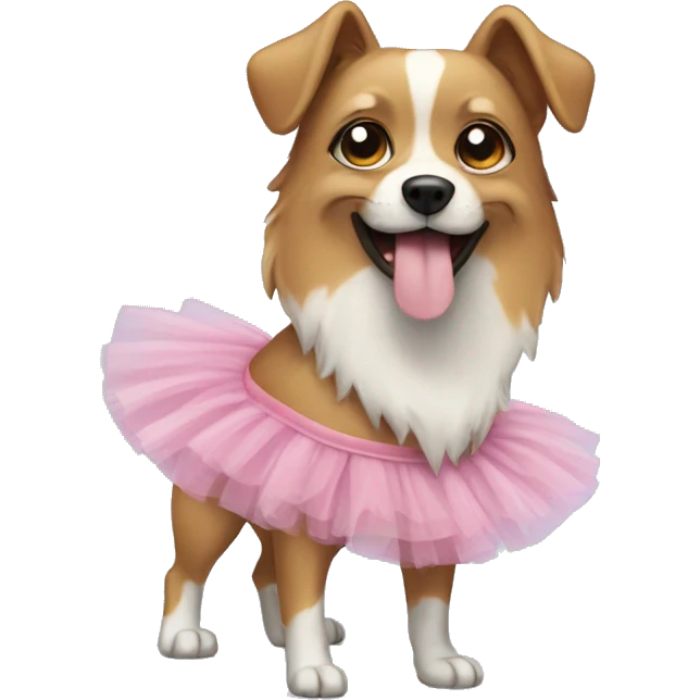 Dog wearing a tutu emoji