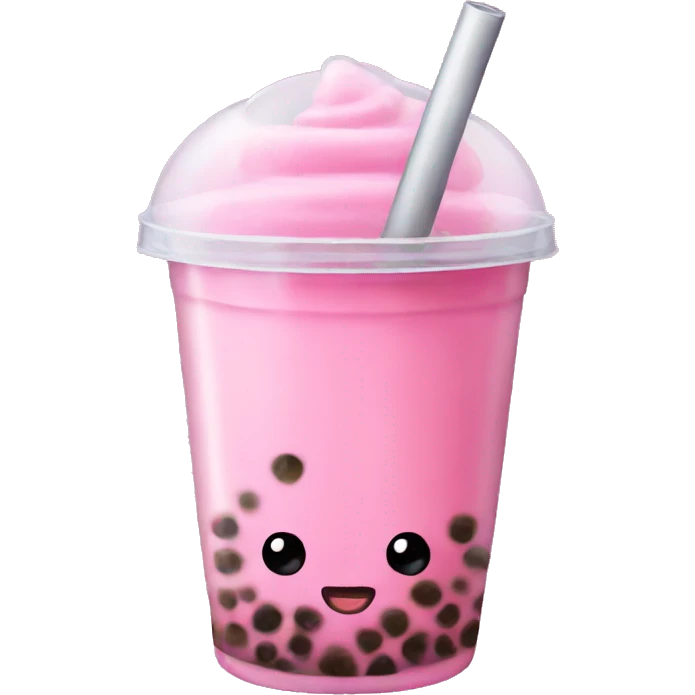 pink bubble tea  emoji