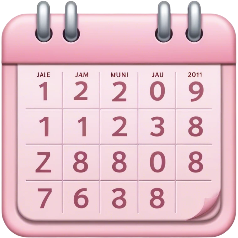 Light pink calendar emoji