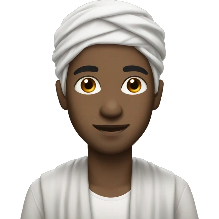 young Muslim man with white skin emoji