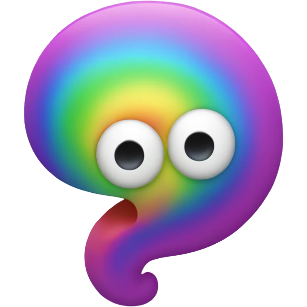 Silly rainbow ghost emoji