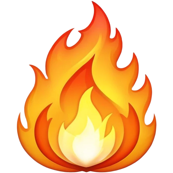 White fire emoji  emoji