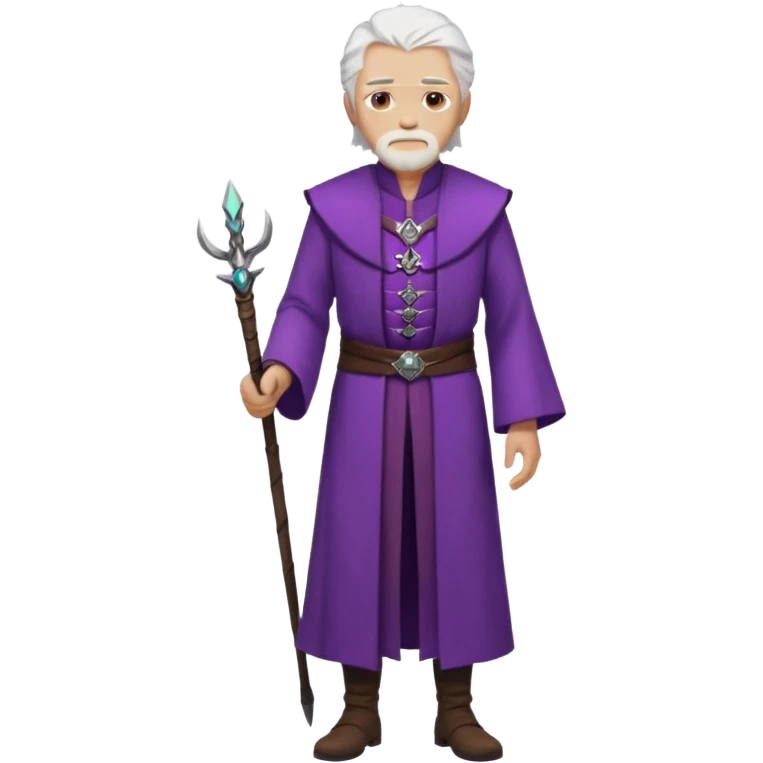 a white haired old man with purple eyes standing, full body, in Targaryen themed clothes, clothes aren't purple  emoji