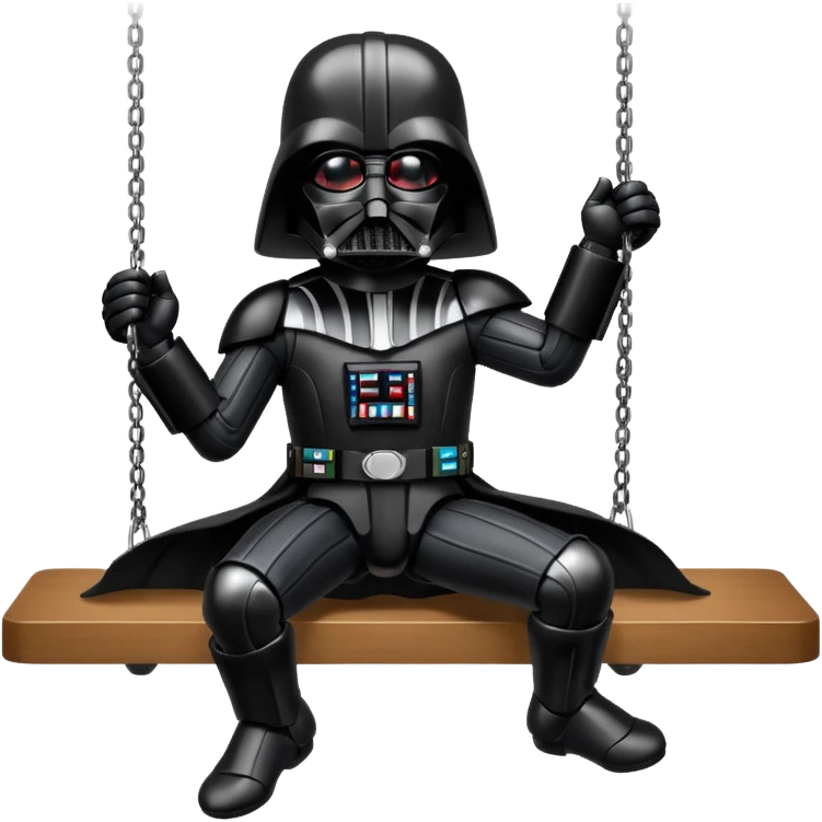 Darth Vader swinging legs on a shelf  emoji