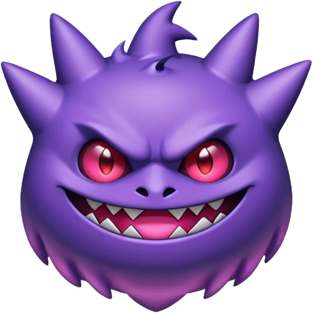 Pokemon legendary purple and pink mega gengar emoji