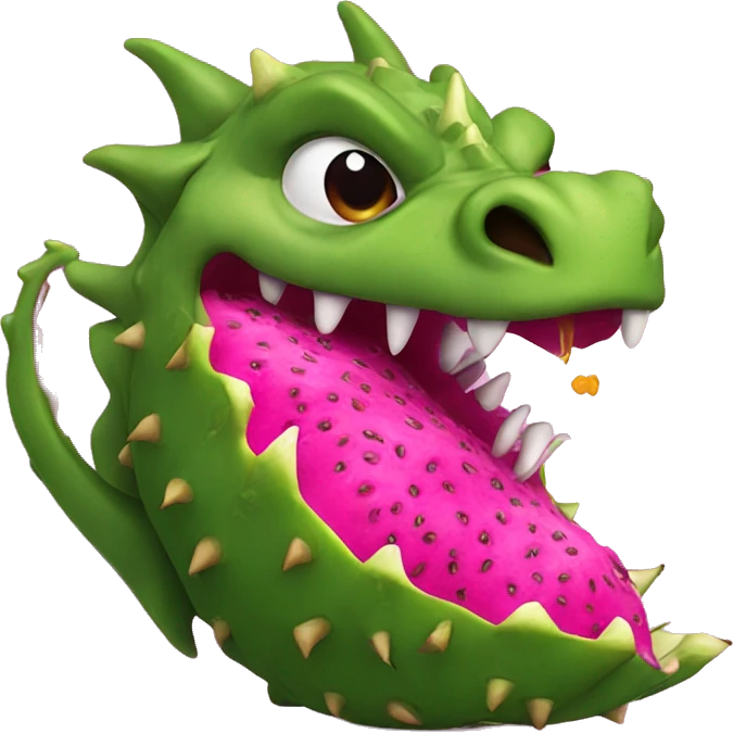 Dragon eating dragon fruit  emoji