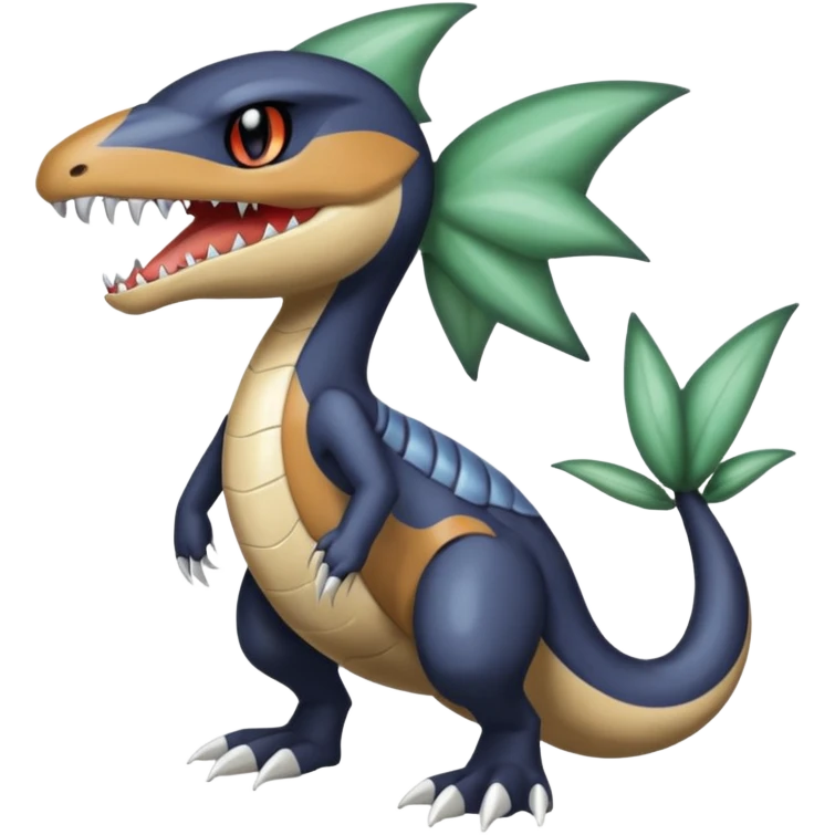 Meloetta-Garchomp-Pokémon-Fakémon-fusion-hybrid-creature emoji
