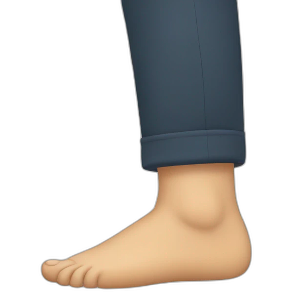 person with foot emoji