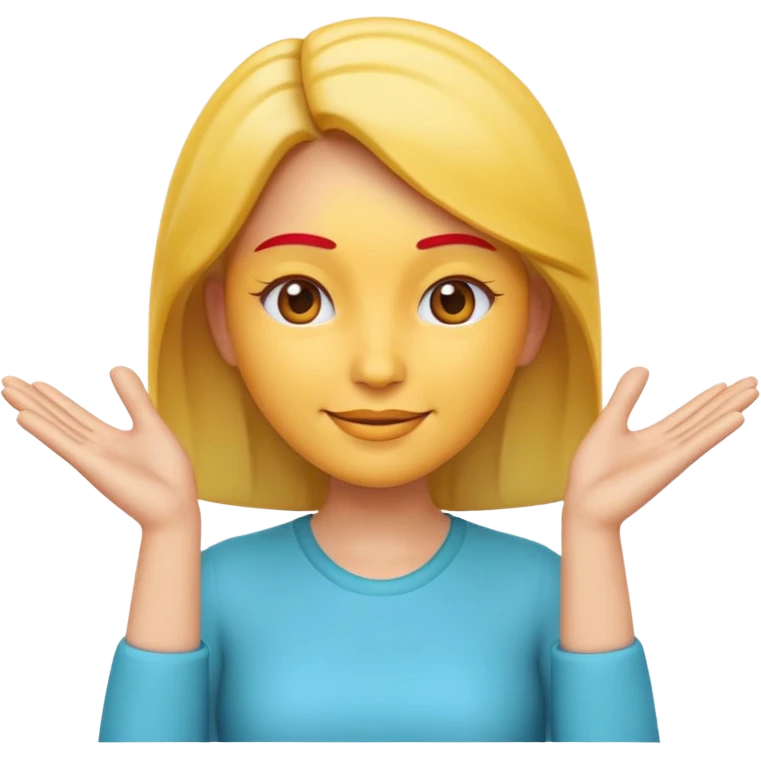 Apple-style 3D emoji of a cartoon woman with both hands placed at the sides of her forehead, as if pointing or highlighting the forehead area, cheerful and clear expression, colorful emoji style, no background. emoji