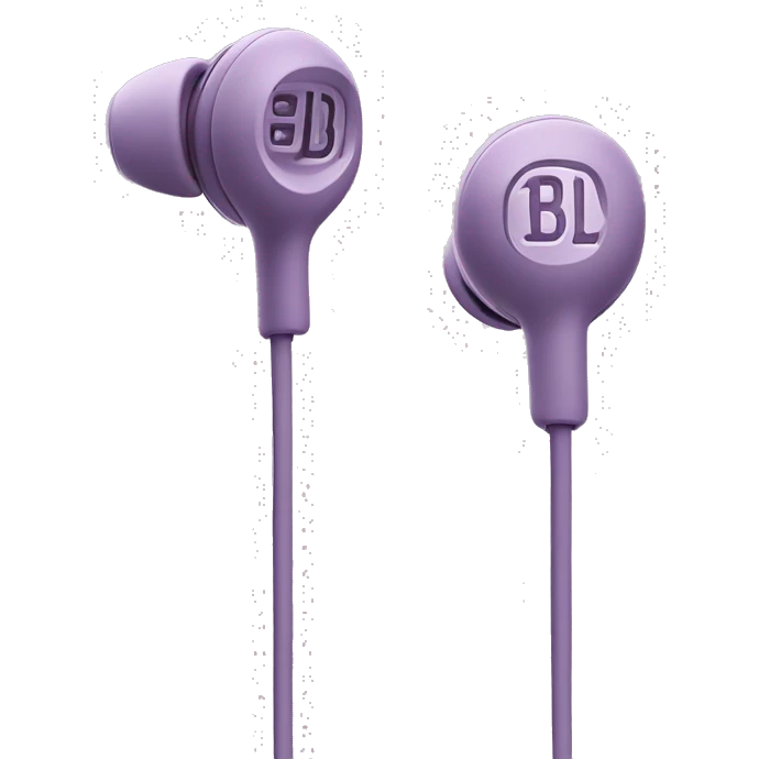 Mauve jbl live flex earphone emoji
