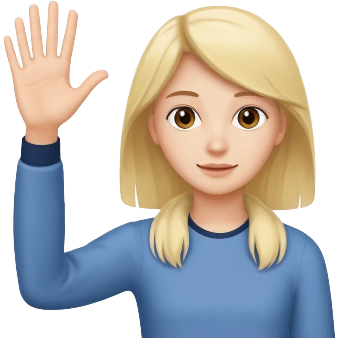 a teenager waving goodbye to two adults in the background, warm and positive expressions, symbolizing autonomy and independence emoji