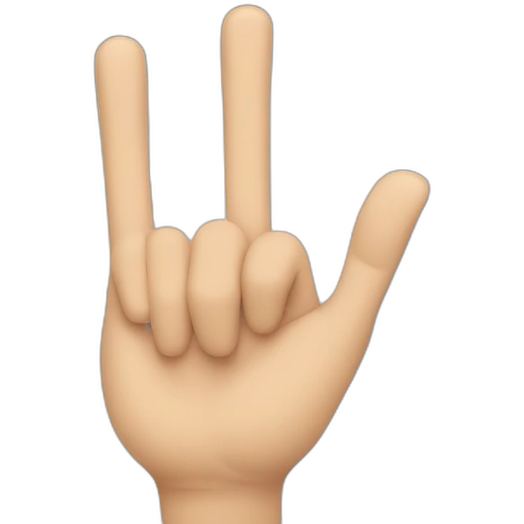 two Fingers showing small amount emoji