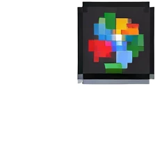 Pixel art with exactly two X characters and one 1 arranged as X1X emoji
