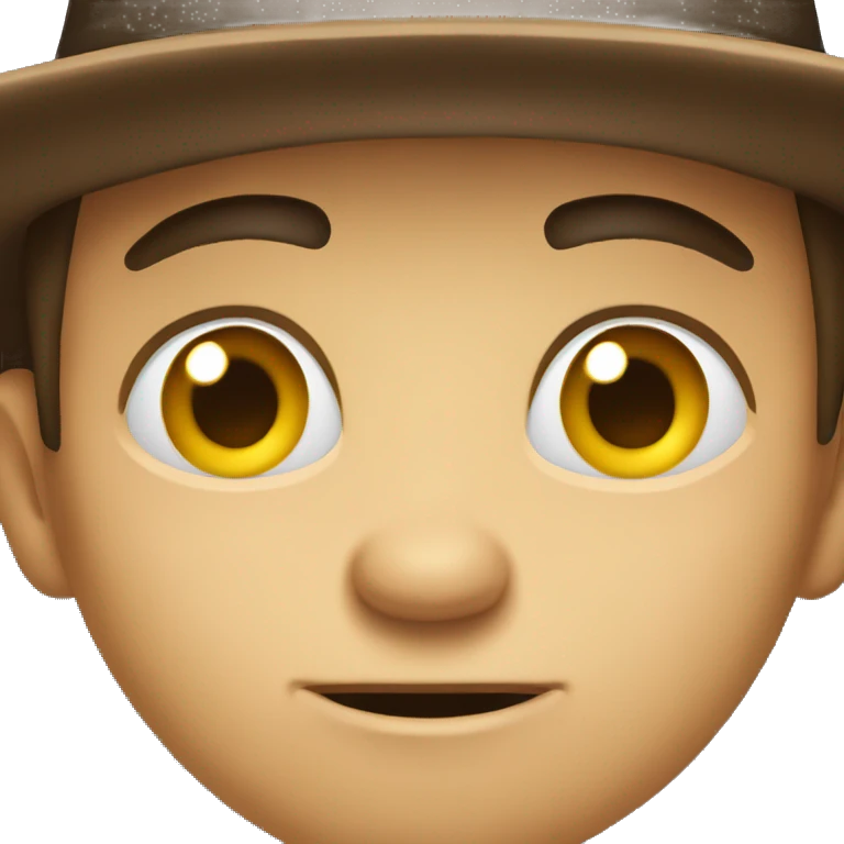 funny boy in hat with a disgusted look on his face  emoji