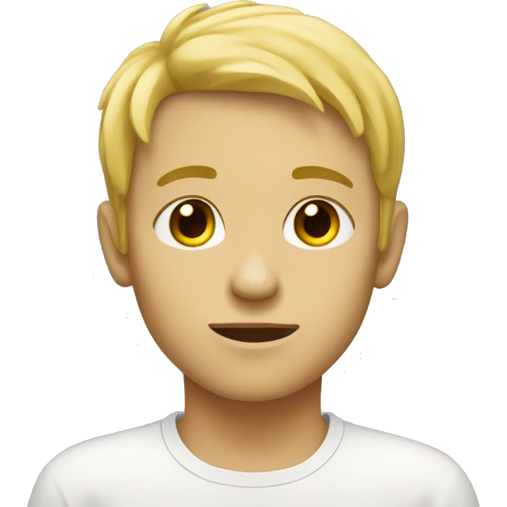 boy, carre hair, yellow complexion, narrow eyes emoji