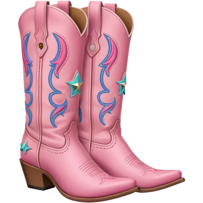 pink cowgirl boot emoji