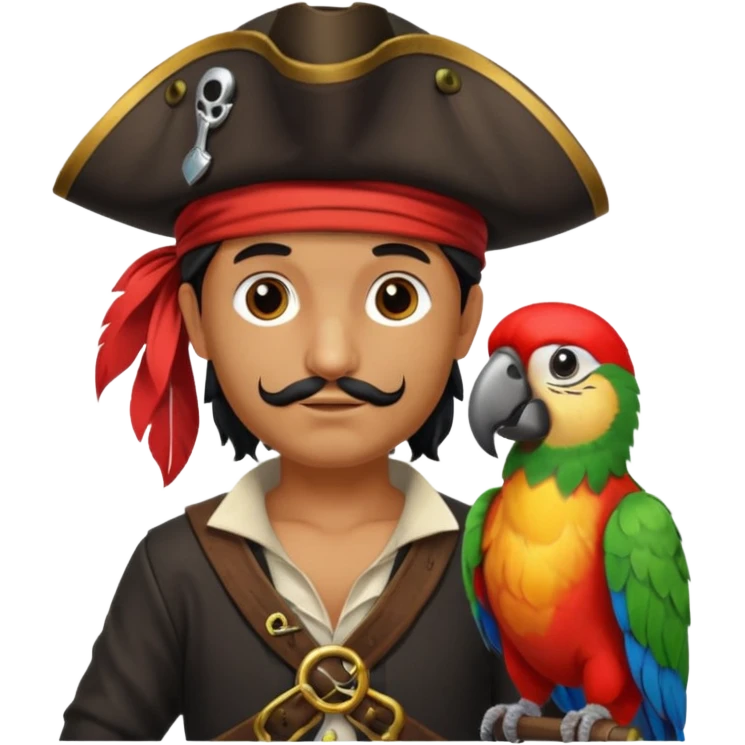 pirate and parrot emoji
