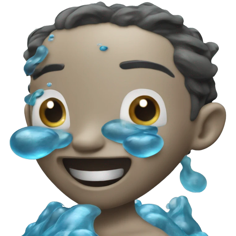 Profile Pic Avatar of Water Elemental DisneyPixar3D-style character inspired by The Ocean emoji