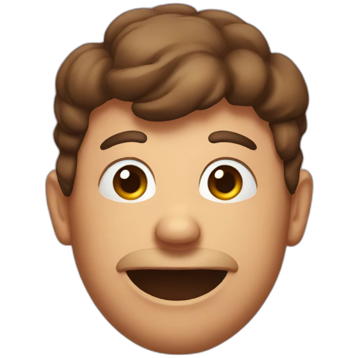 the big head of a big beef emoji
