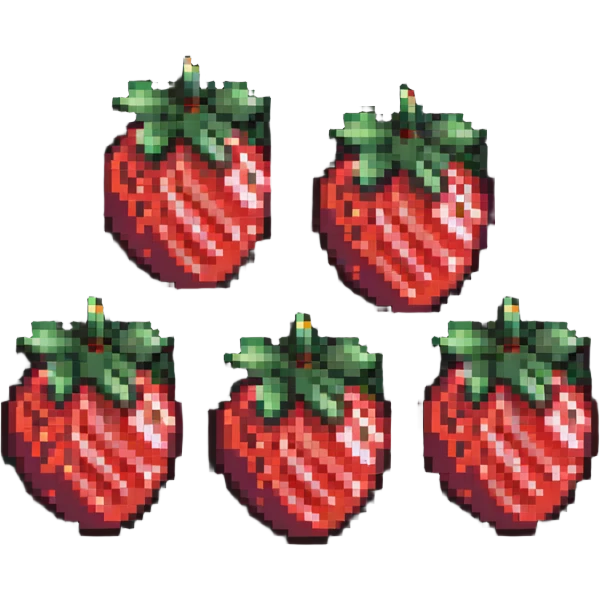 three strawberry tanghulu emoji
