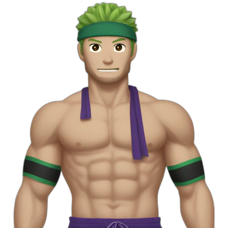 Rorona zoro avec un maillot des Lakers emoji