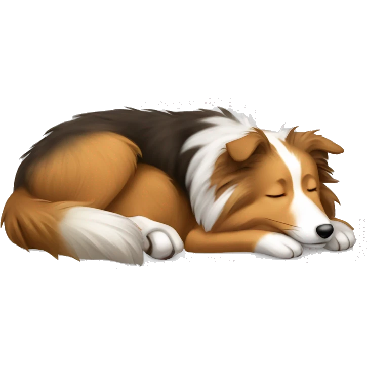 sleeping shetland sheepdog emoji