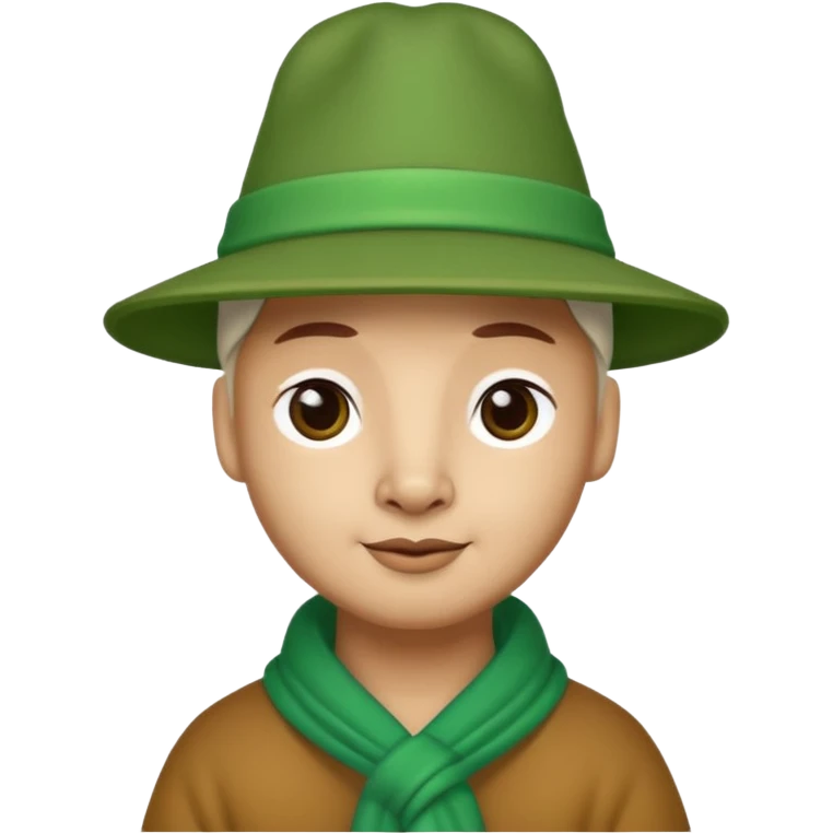 Lama and hat green emoji