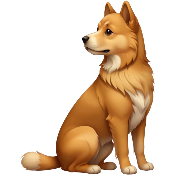 profile view dog sitting emoji