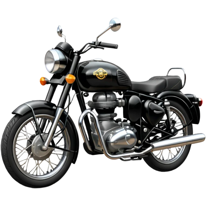 Black royal Enfield emoji