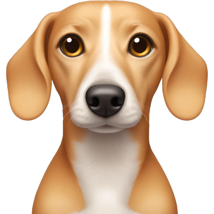 Light orange only around eyes and ears and white dachshund emoji