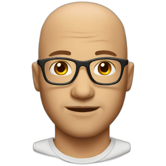 bald men with glasses emoji