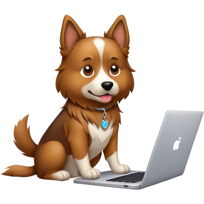 dog with laptop emoji