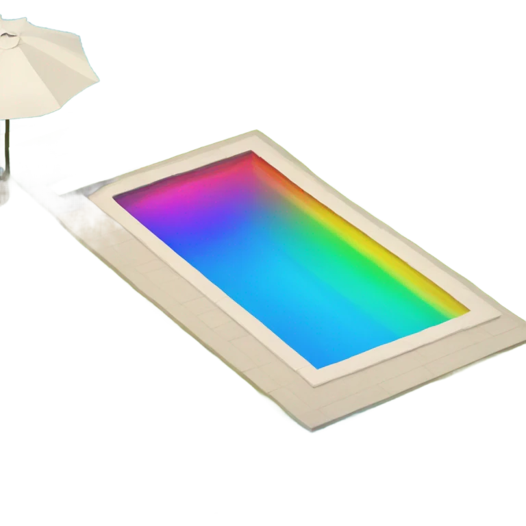 Rainbow pool  emoji