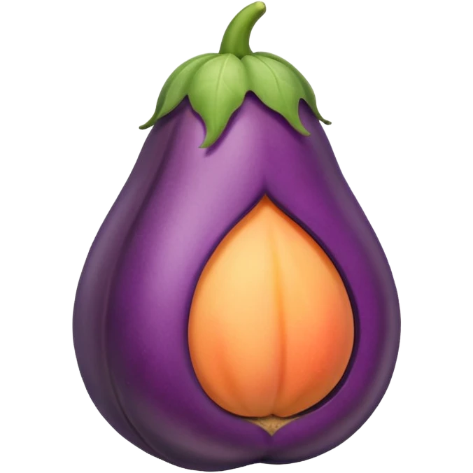 eggplant inside of peach emoji