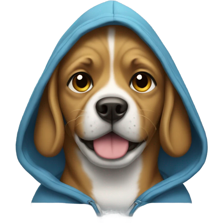 dog wearing a hoodie emoji