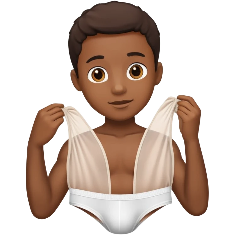 black boy hold underwear  emoji