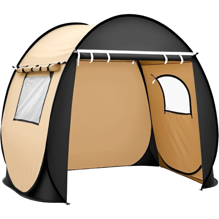 Tall Oval Narrow Pop up spray tan tent emoji