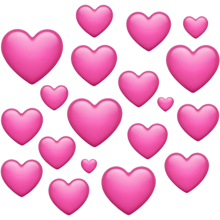 Many pink hearts  emoji
