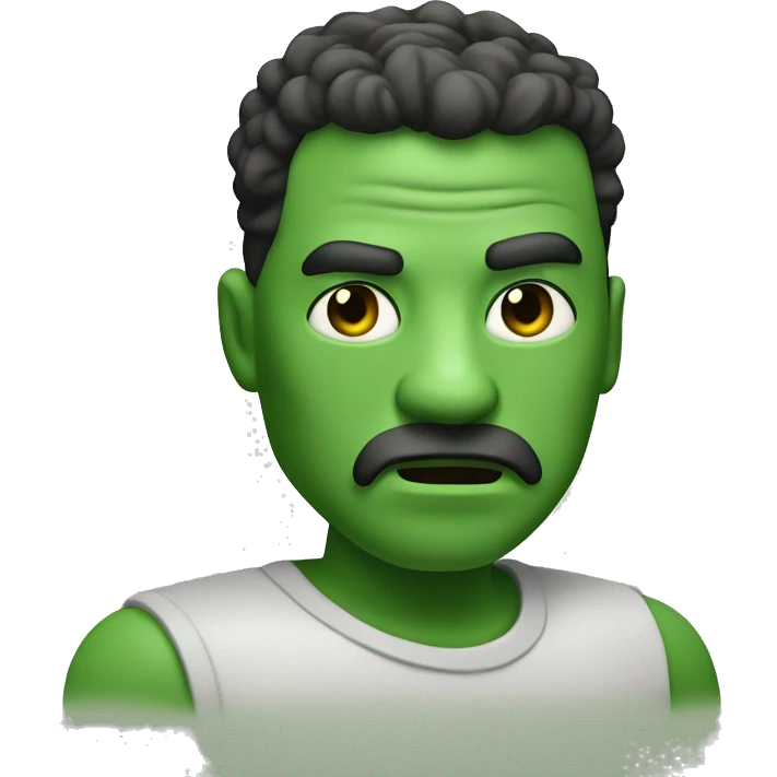 green huge and very steely man-bully emoji