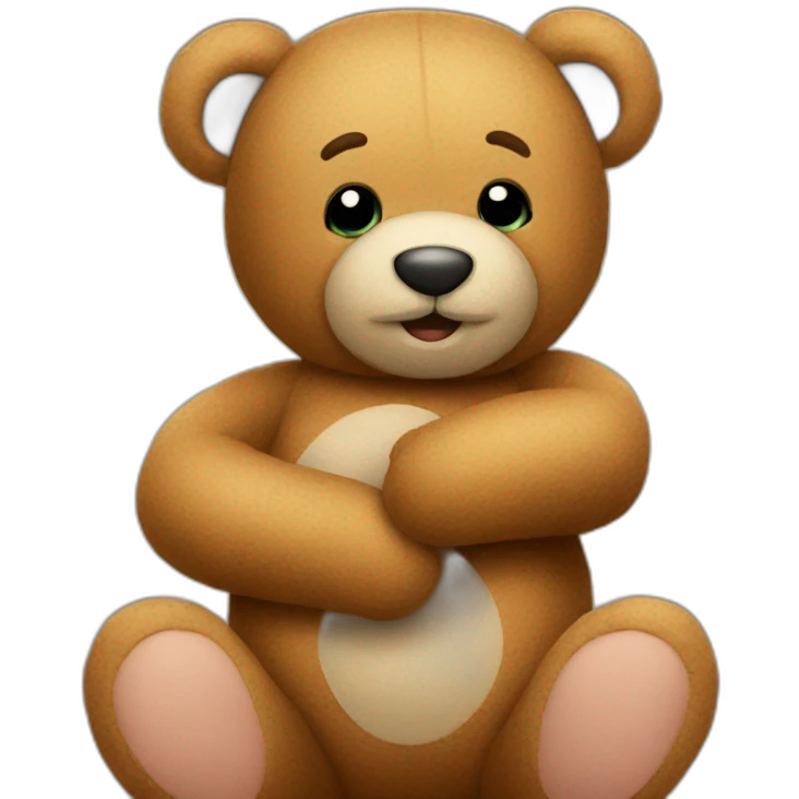 Teddy hugging emoji