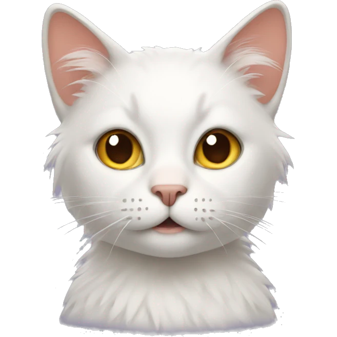 Cat with hair emoji