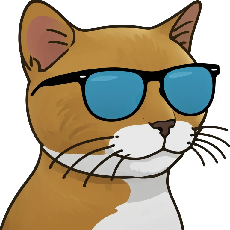 Cat with sunglasses emoji