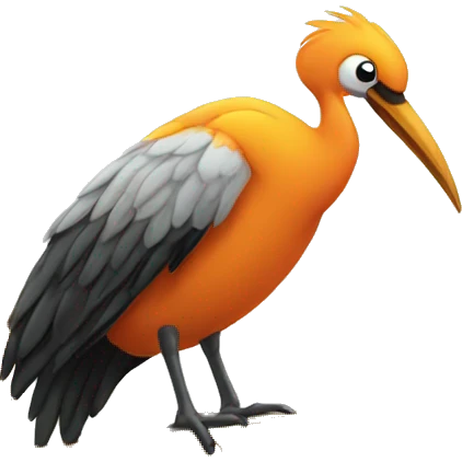 Bird on a crane  emoji