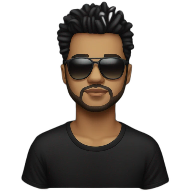 Weeknd in black t-shirt emoji